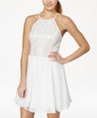 As U Wish Juniors' Sequined Lace Party Dress