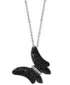 Effy Diamond Pave Butterfly 18 Pendant Necklace (3/4 Ct. T.w.) In 14k White Gold