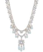 Marchesa Crystal & Blue Bead Double-row Pendant Necklace