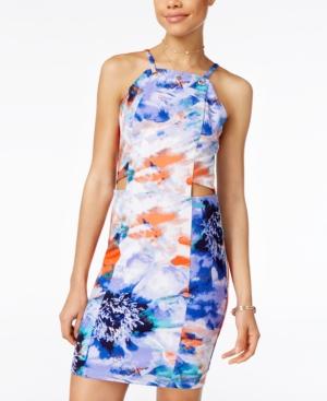 Xoxo Juniors' Printed Cutout Bodycon Dress