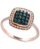 Bella Bleu By Effy Diamond Cluster Halo Ring (3/8 Ct. T.w.) In 14k Rose Gold