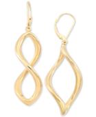 Signature Gold Infinity Hoop Earrings In 14k Gold Over Resin, Created For Macy's