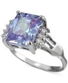 Giani Bernini Lavender & Clear Cubic Zirconia Ring In Sterling Silver, Created For Macy's