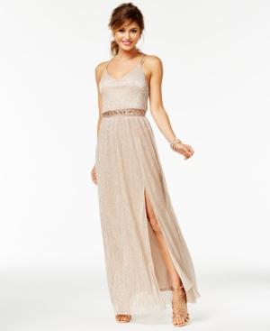 Bcx Juniors' Illusion A-line Gown
