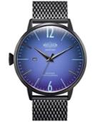 Welder Moody Men's Black Stainless Steel Mesh Bracelet Watch 45mm