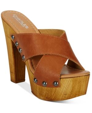 Charles By Charles David Golden Sandals Women's Shoes