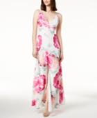 Calvin Klein Strappy Floral-print Gown
