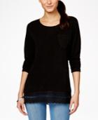 Style & Co. Lace-hem Tunic Top, Only At Macy's