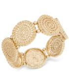 Inc International Concepts Gold-tone Coiled Disc Stretch Bracelet, Only At Macy's