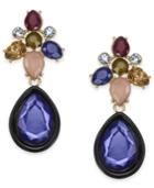 I.n.c. Two-tone Multi-stone Drop Earrings, Created For Macy's