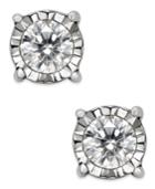 Diamond Stud Earrings (1/5 Ct. T.w.) In Sterling Silver