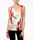 Bar Iii Printed T-back Top, Only At Macy's