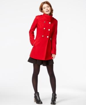 Guess Double-breasted Pleated Peacoat