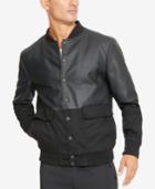 Kenneth Cole Reaction Men's Faux-leather Bomber Jacket
