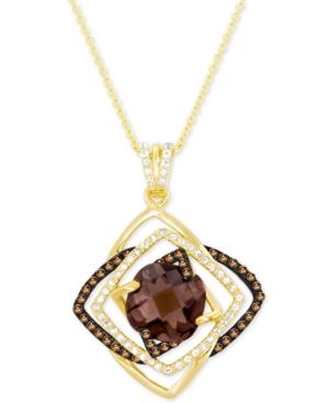 Le Vian Smoky Quartz (3-1/2 Ct. T.w.) And White Topaz (1/4 Ct. T.w.) Pendant Necklace In 14k Gold