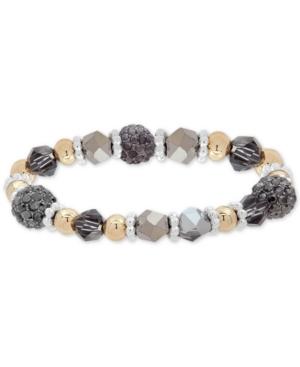 Nine West Tri-tone Crystal & Bead Stretch Bracelet