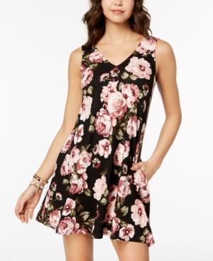 Bcx Juniors' Printed Lace-up Dress