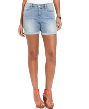 Dkny Jeans Shorts, Skinny-leg Denim Cuffed, La Playa Wash