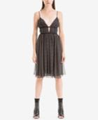 Max Studio London Plunging Mixed-print Dress
