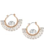 Inc International Concepts Rose Gold-tone Crystal Hoop Earrings, Only At Macy's
