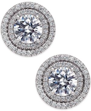 Certified Diamond Stud Earrings (2-1/2 Ct. T.w.) In 18k White Gold