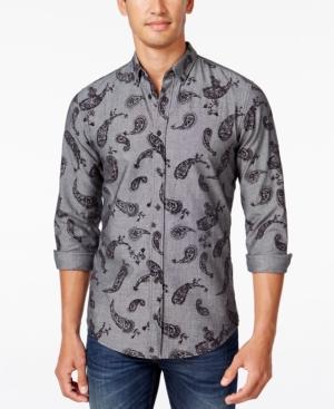 Hugo Boss Orange Men's Paisley Long-sleeve Shirt