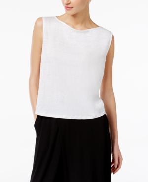 Eileen Fisher Organic Linen Boxy Shell