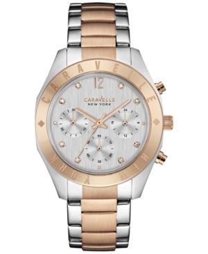 Caravelle New York By Bulova Women's Chronograph Two-tone Stainless Steel Bracelet Watch 36mm 45l156