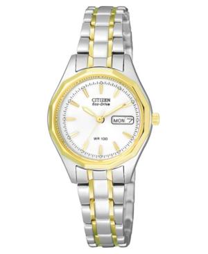 Citizen Women's Eco-drive Two Tone Stainless Steel Bracelet Watch 26mm Ew3144-51a