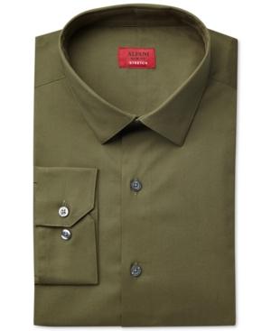 Alfani Slim Fit + Stretch Slim-fit Solid Dress Shirt