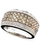 Le Vian Chocolate And White Diamond Band (1-5/8 Ct. T.w.) In 14k White Gold