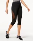 Material Girl Juniors' Mesh-panel Cropped Leggings, Created For Macy's