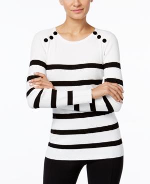 Inc International Concepts Embellished Striped Sweater, Only At Macy's