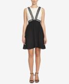 Cece Lace Colorblocked Fit & Flare Dress