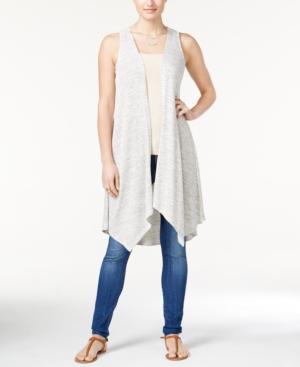 American Rag Crocheted-back Handkerchief-hem Cardigan, Only At Macy's