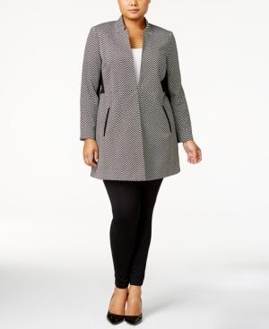 Kasper Plus Size Herringbone Blazer