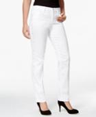 Style & Co. Petite Embellished Ankle White Wash Jeans, Only At Macy's