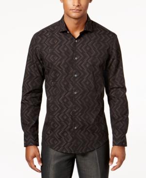 Alfani Men's Geometric Jacquard Shirt, Created For Macy's