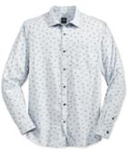 Armani Exchange Men's Blue Graphic-print Logo Shirt