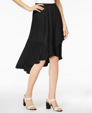 Ny Collection Pleated Asymmetrical Skirt
