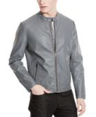 Kenneth Cole Reaction Men's Perforated Faux-leather Moto Jacket