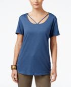 Style & Co. Cutout-neck Top, Only At Macy's