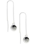 Nine West Silver-tone Hammered Disc Threader Earrings
