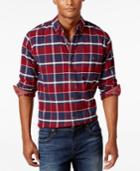 Weatherproof Vintage Men's Plaid Flannel Shirt, Classic Fit