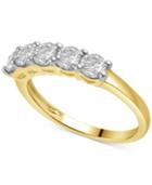 Diamond Five-stone Band (1 Ct. T.w.) In 14k Gold