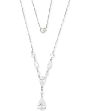 Giani Bernini Cubic Zirconia Pear & Marquise 18 Pendant Necklace In Sterling Silver, Created For Macy's