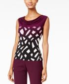 Calvin Klein Printed Drape-neck Shell