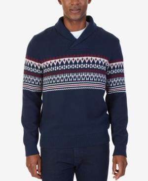 Nautica Men's Fair Isle Shawl-collar Sweater