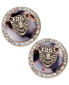 Thalia Sodi Gold-tone Leopard Head Stud Earrings, Only At Macy's