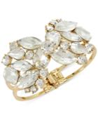 Inc International Concepts Gold-tone Rhinestone Cluster Hinge Bracelet, Only At Macy's